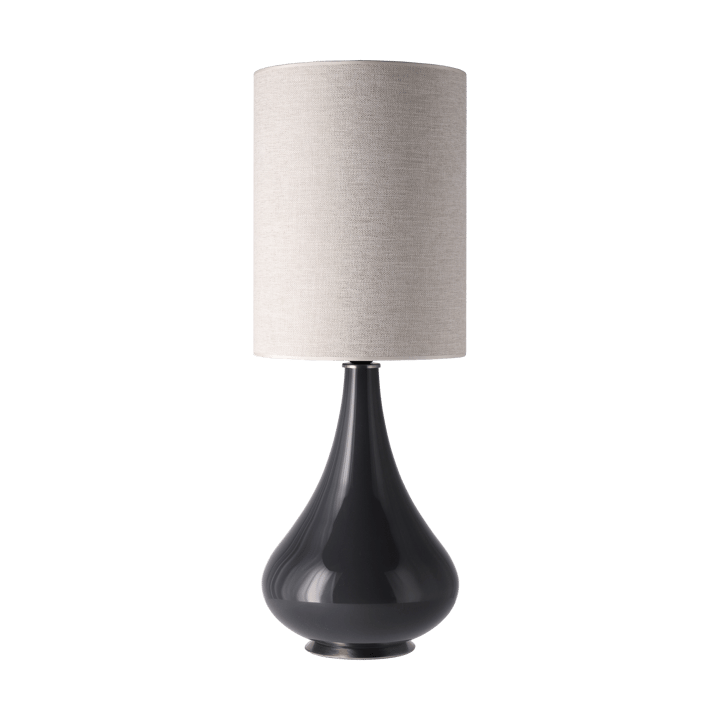 Renata bordslampa grå lampfot - London Beige L - Flavia Lamps