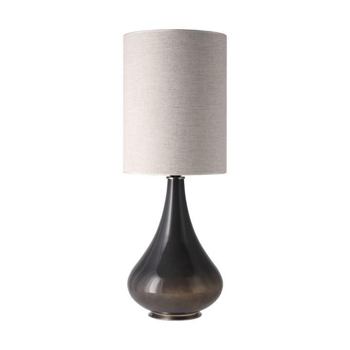 Renata bordslampa grå lampfot - London Beige L - Flavia Lamps