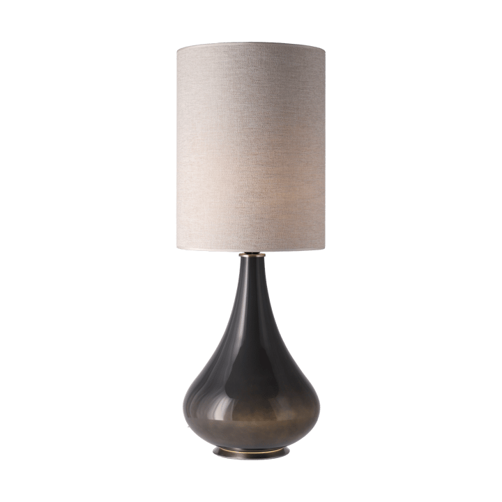 Renata bordslampa grå lampfot - London Beige L - Flavia Lamps