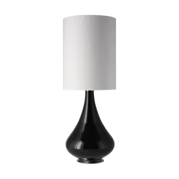 Renata bordslampa svart lampfot - Babel Beige L - Flavia Lamps