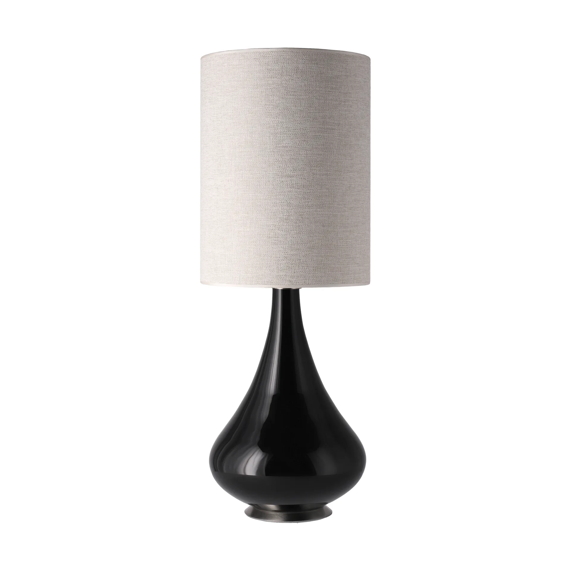 Renata bordslampa svart lampfot, London Beige L Flavia Lamps