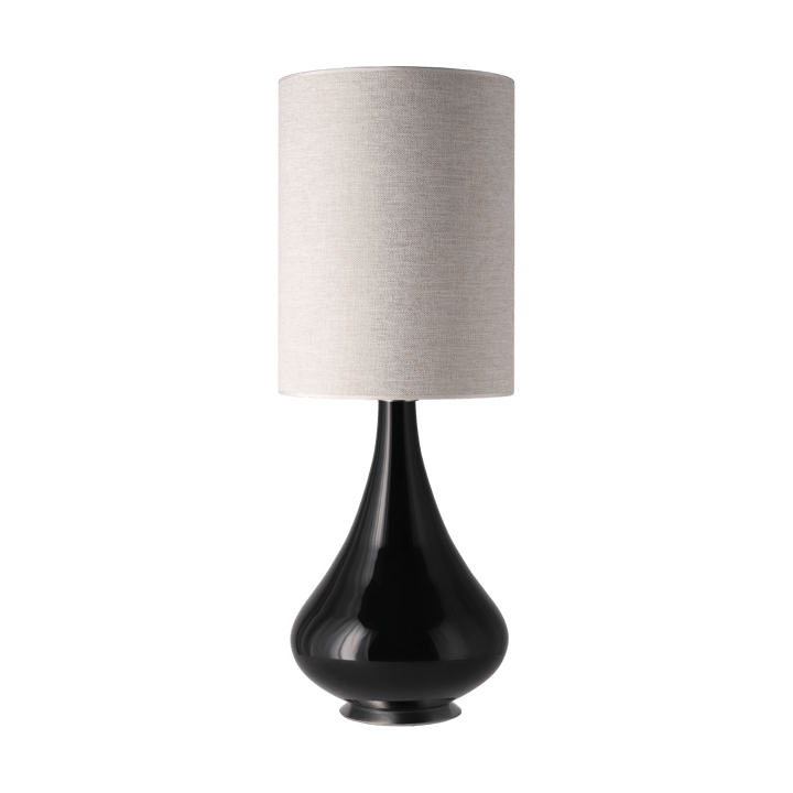 Renata bordslampa svart lampfot - London Beige L - Flavia Lamps