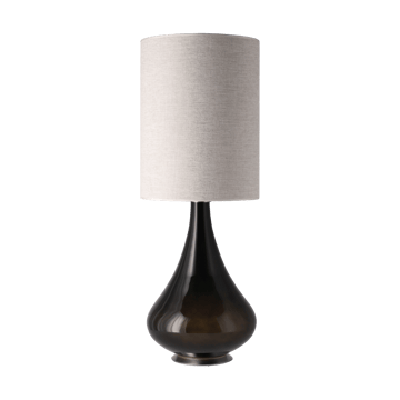 Renata bordslampa svart lampfot - London Beige L - Flavia Lamps