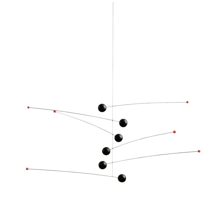 Futura mobil - svart-röd - Flensted Mobiles