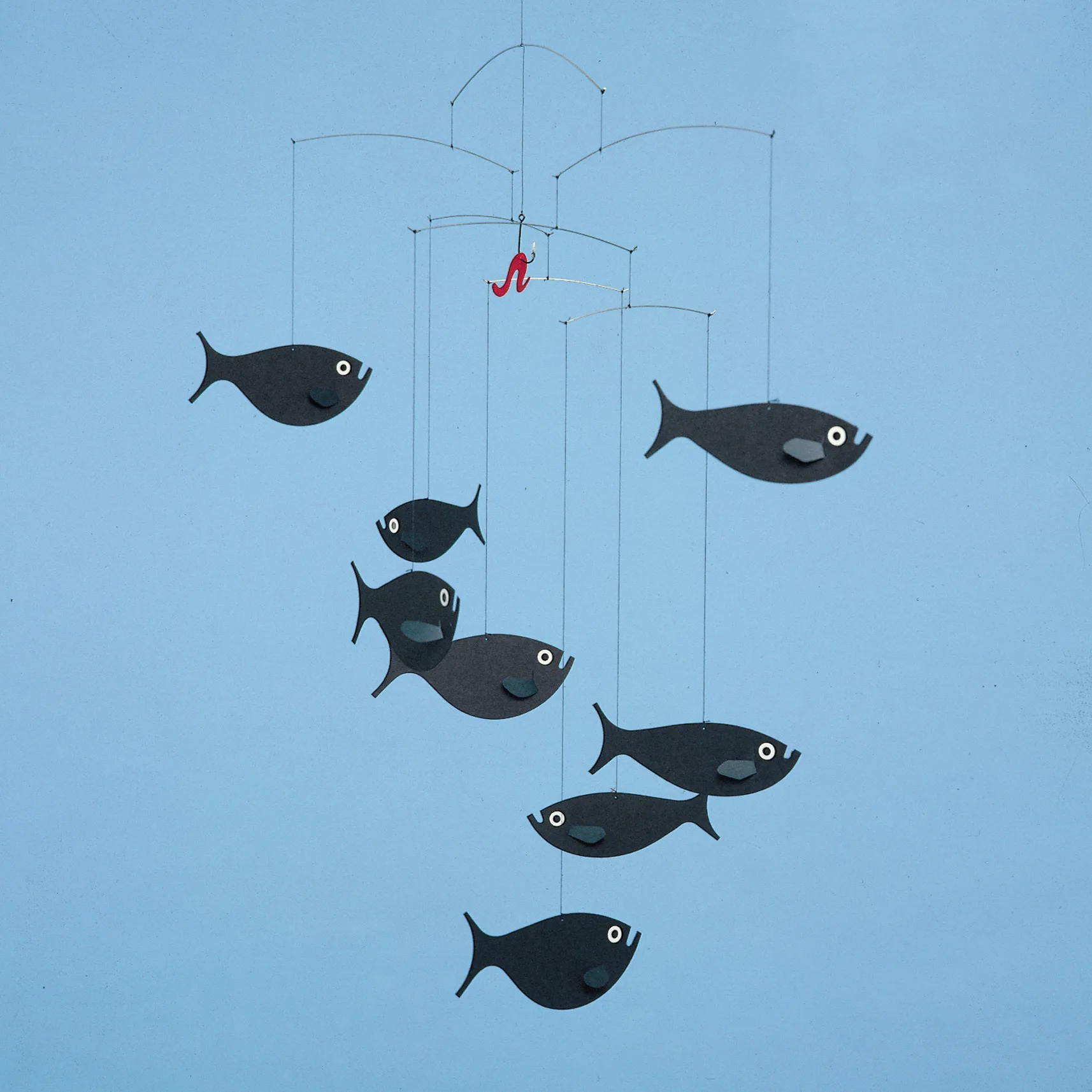 Shoal of fish mobil, svart Flensted Mobiles