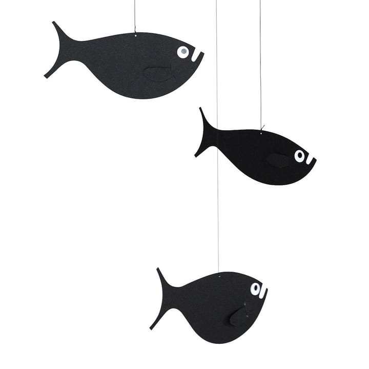Shoal of fish mobil, svart Flensted Mobiles