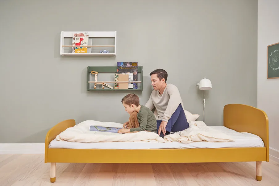 Dots enkelsäng 96x204 cm, Gul FLEXA