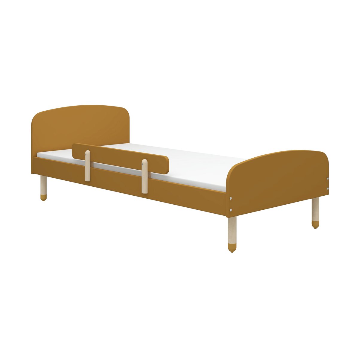 FLEXA Dots säng med räcke 96x204 cm Gul | Skandinavisk Design | Dagbäddar | Gul