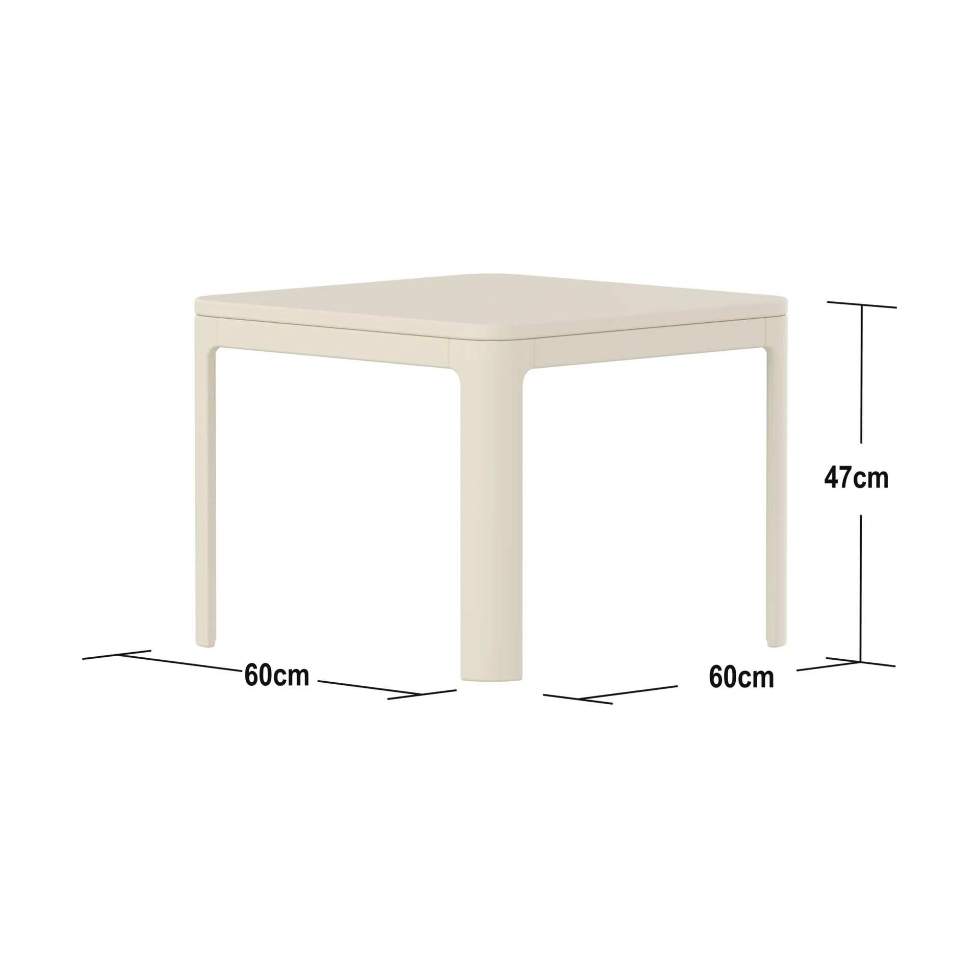 Nova bord 47x60x60 cm, Cream FLEXA
