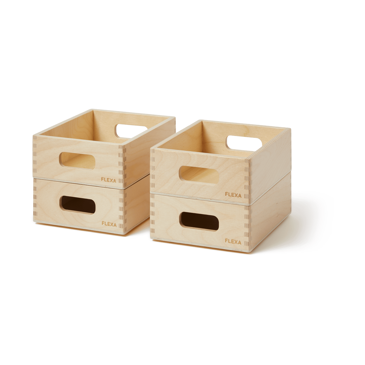 FLEXA Play förvaringslåda 2-pack Tall | Skandinavisk Design | Boxar & Askar | Grön