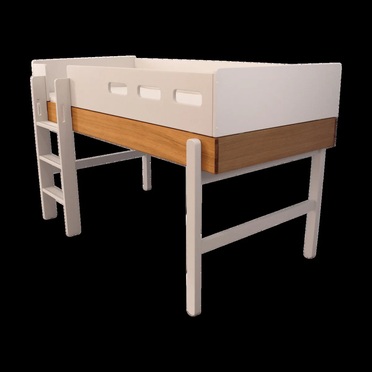 FLEXA Popsicle hög säng Ek-Cream