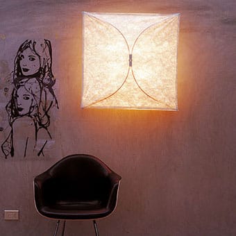 Ariette 1 vägglampa - Vit-textilduk/stålstativ - Flos