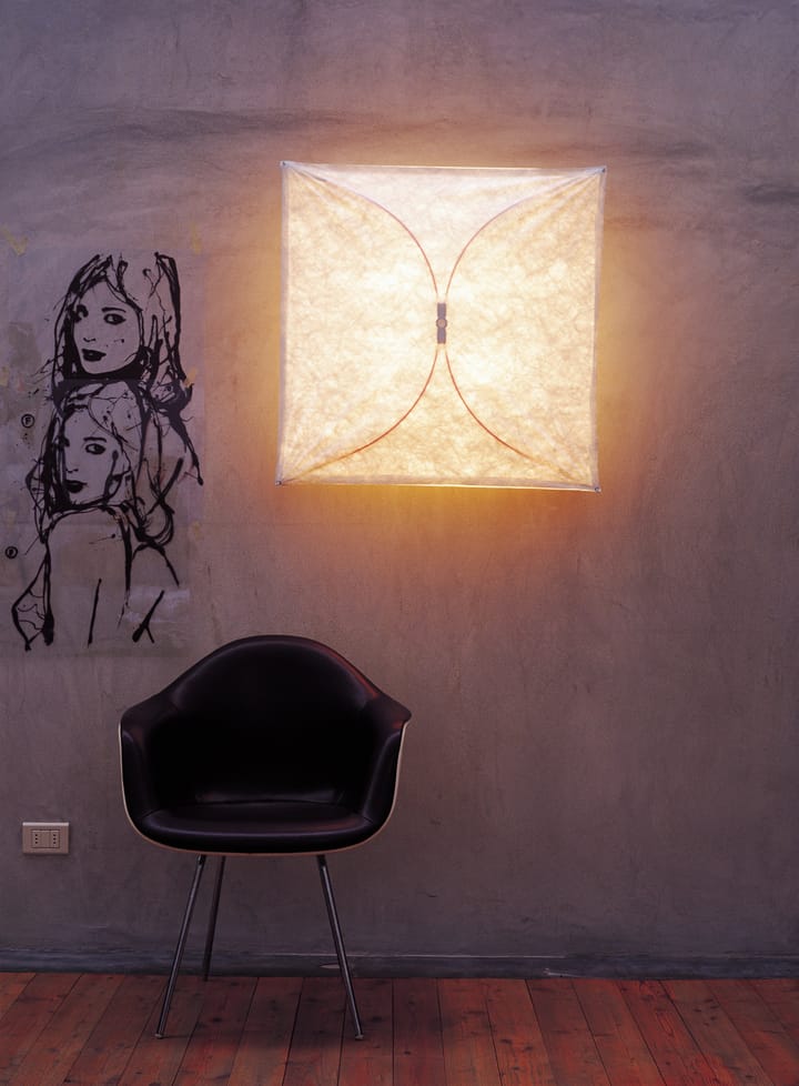 Ariette 2 vägglampa, Vit-textilduk/stålstativ Flos