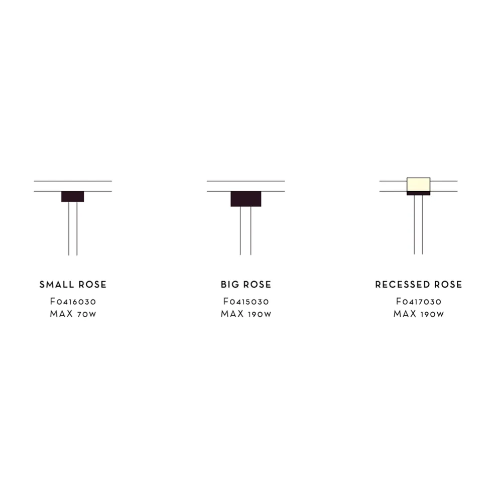 Arrangement Rose takkopp, Black, small Flos