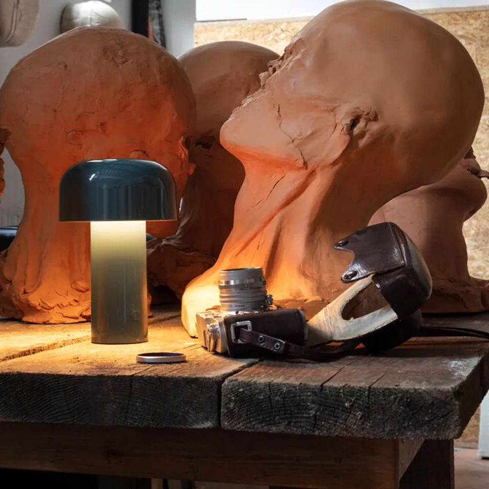 Bellhop bordslampa portabel, Grey blue Flos