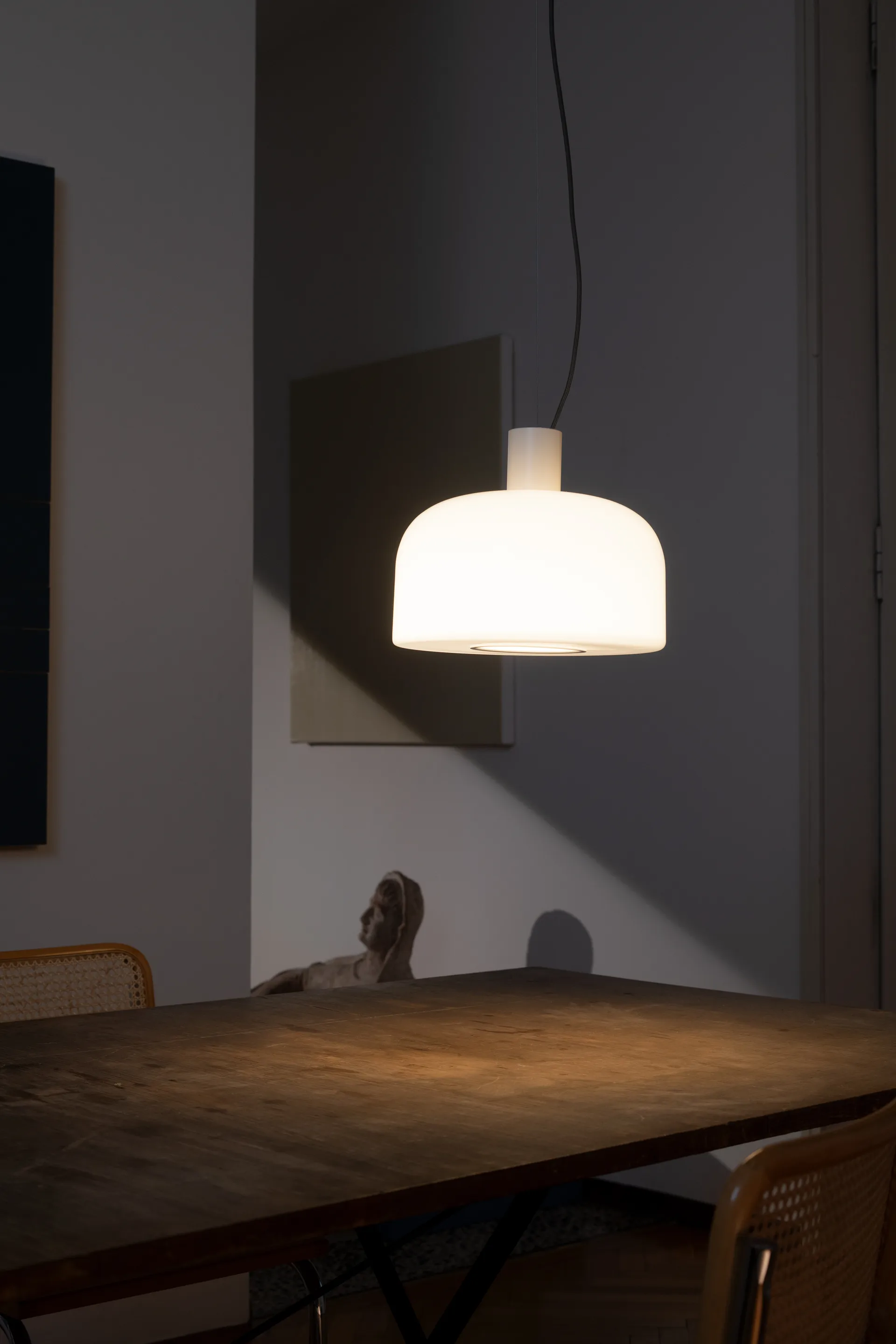 Bellhop Glass S1 pendel, White Flos