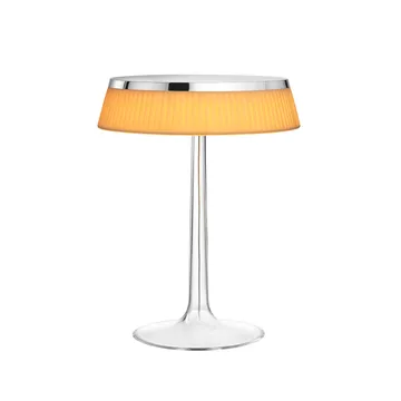 Bon Jour T bordslampa - Chrome-soft tyg skärm - Flos