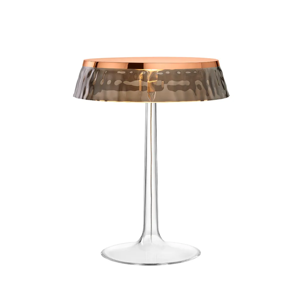 Bon Jour T bordslampa, Copper-fumé skärm Flos