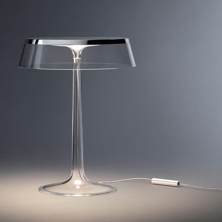 Bon Jour T bordslampa, Copper-soft tygskärm Flos