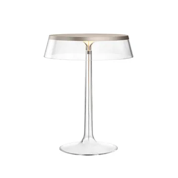Bon Jour T bordslampa - Transparent-mattkromad topp - Flos