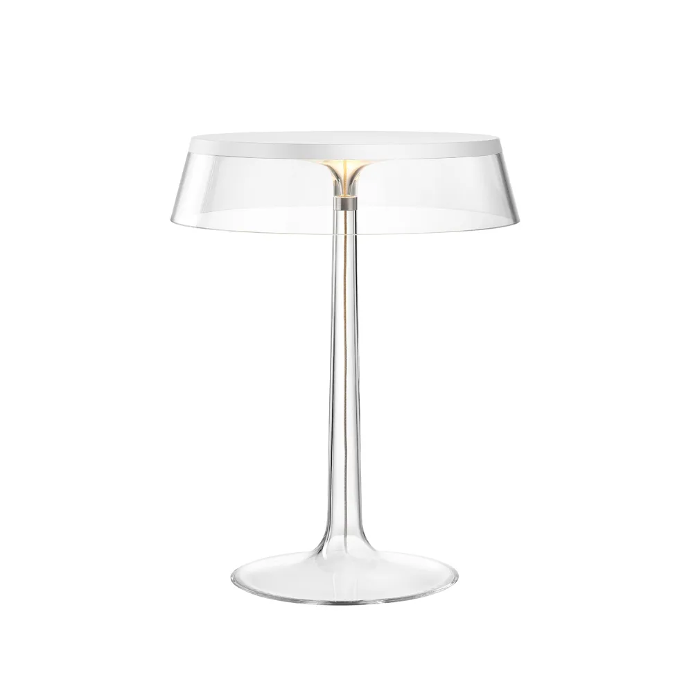 Bon Jour T bordslampa, White-transparent skärm Flos