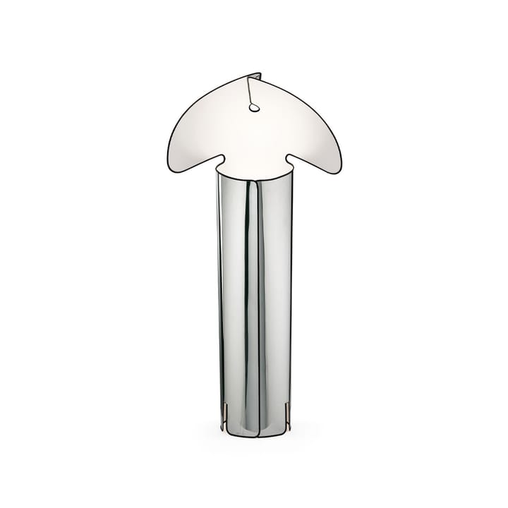 Chiara F golvlampa - Rostfritt stål-svart kant - Flos