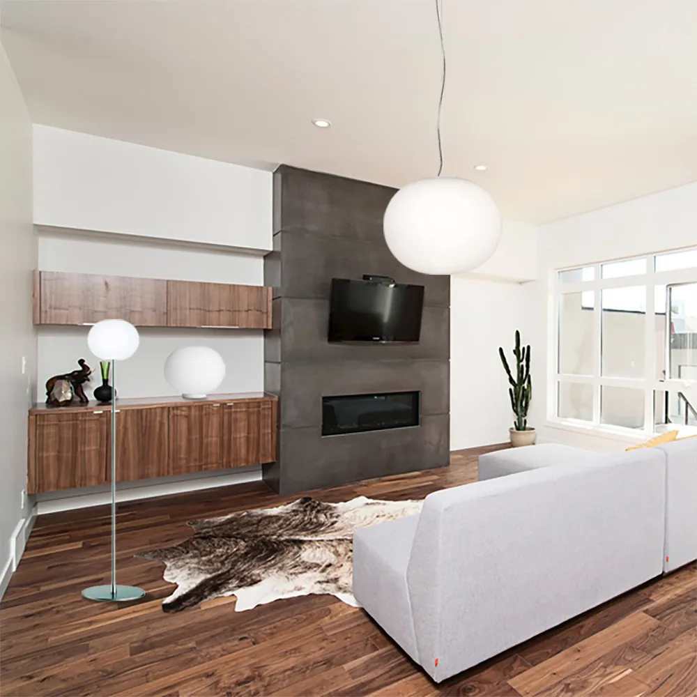 Glo-ball S2 pendel, Vitt opalglas Flos