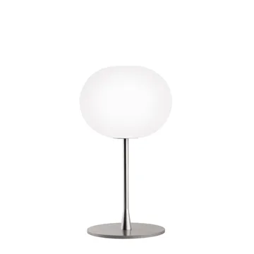 Glo-ball T1 bordslampa - Vitt opalglas-matt silverstativ - Flos