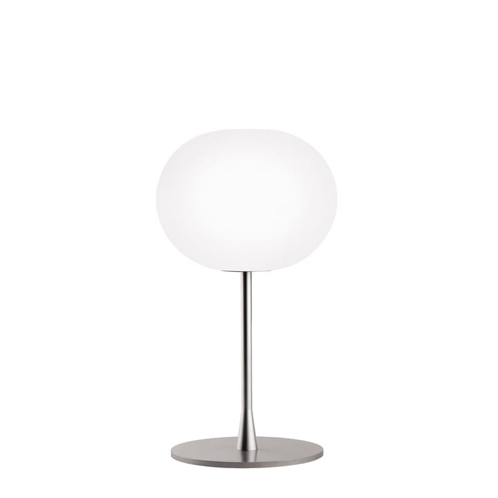 Glo-ball T1 bordslampa - Vitt opalglas-matt silverstativ - Flos