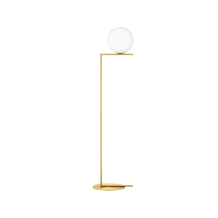IC Lights F2 golvlampa - Borstad mässing-opal - Flos