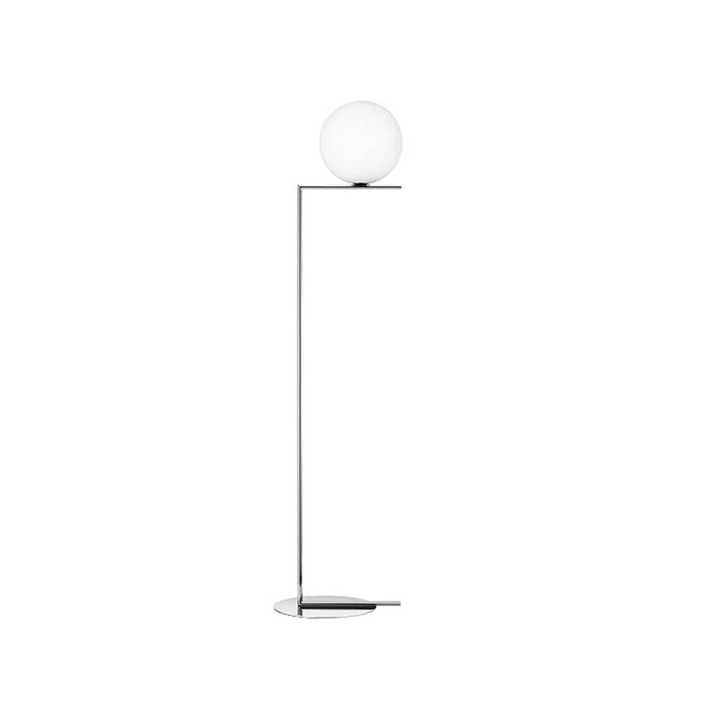 IC Lights F2 golvlampa, Krom-opal Flos