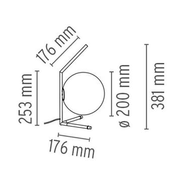 IC lights T1 low bordslampa - Svart-opal - Flos