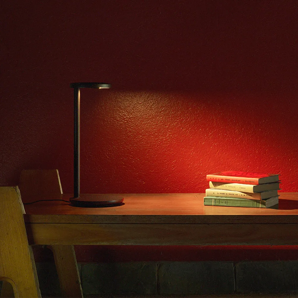 Oblique bordslampa, Grå Flos