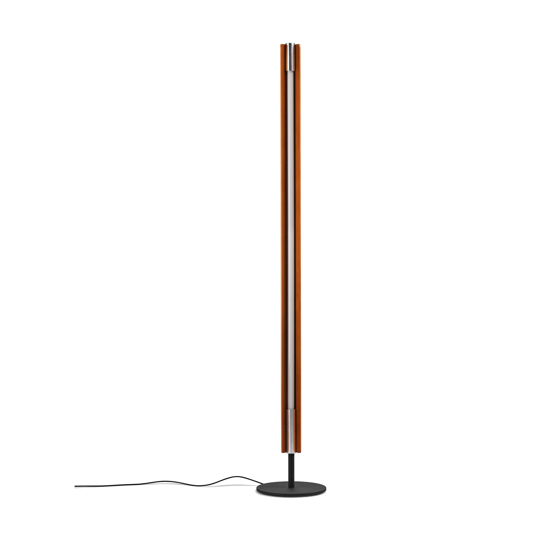 Seki-han golvlampa 226 cm, Heat treatened ash-black metal Flos