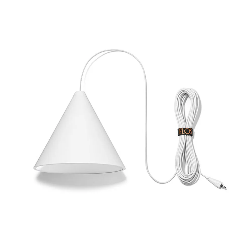 String Light Cone pendel, Vit, 12 m kabel Flos