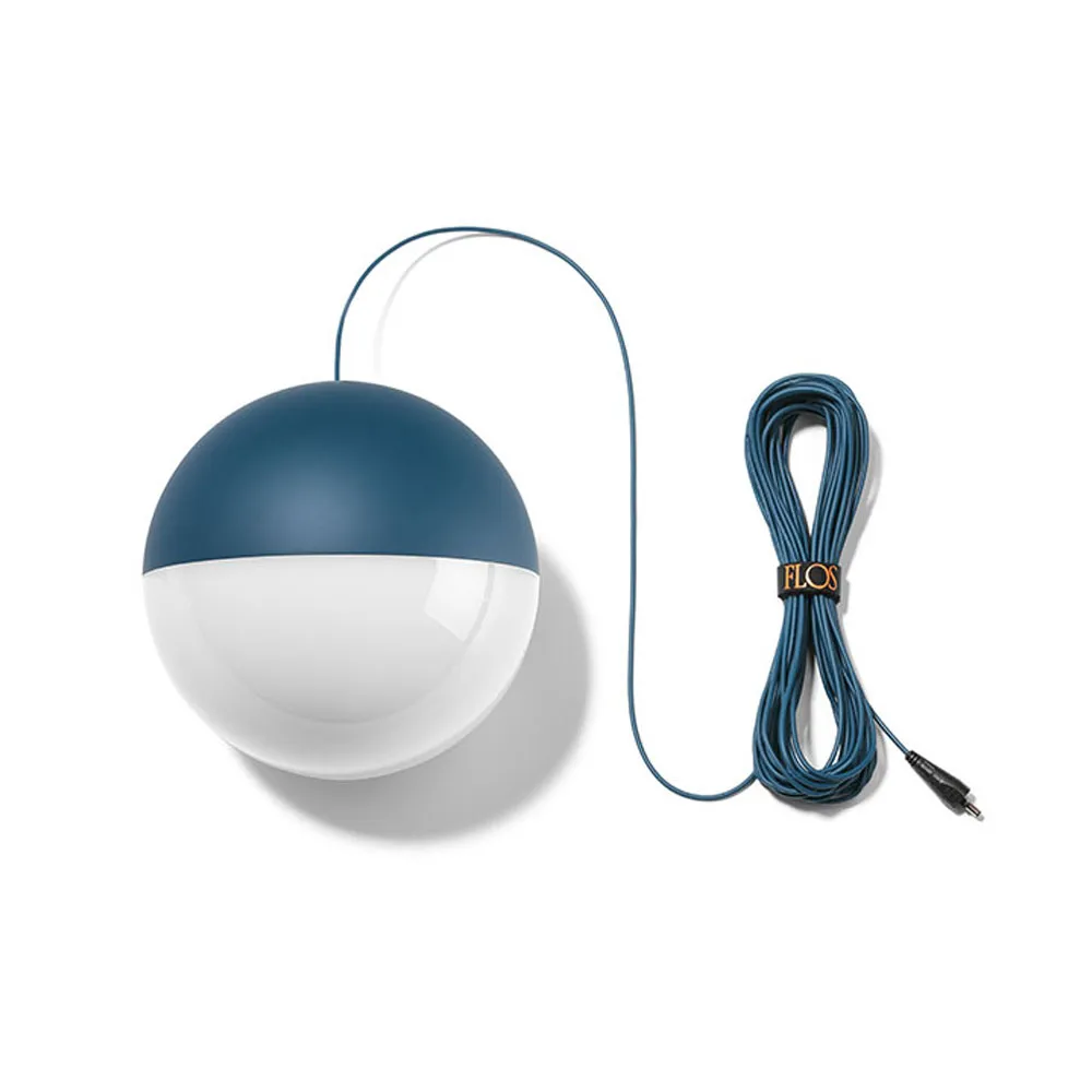 String Light Sphere pendel, Blå, 22 m kabel Flos