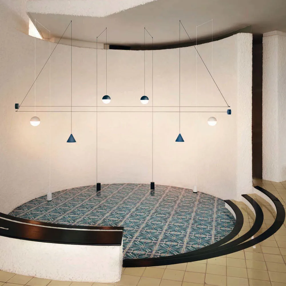 String Light Sphere pendel, Svart, 22 m kabel Flos