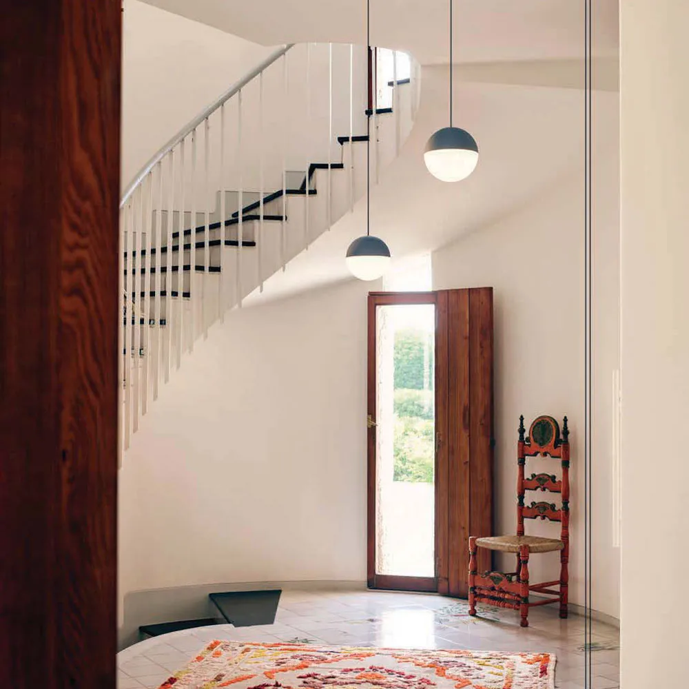 String Light Sphere pendel, Vit, 22 m kabel Flos