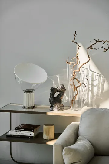 Taccia Small bordslampa LED 48,5 cm - Silver-glaskupa - Flos