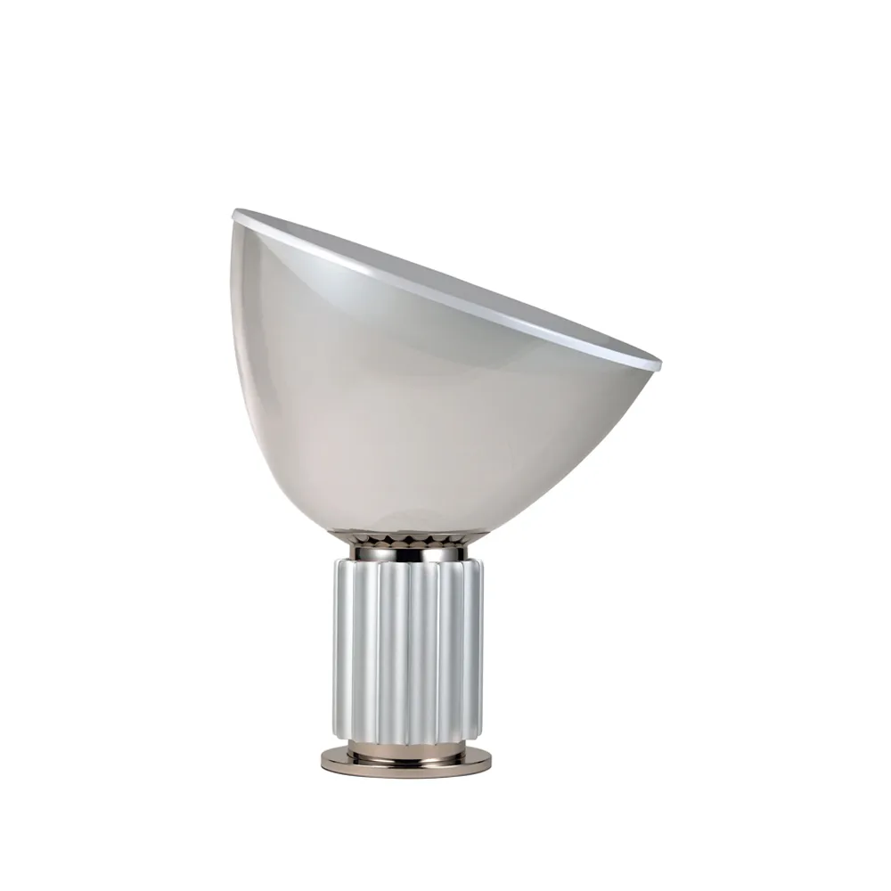 Taccia Small bordslampa LED 48,5 cm, Silver-glaskupa Flos