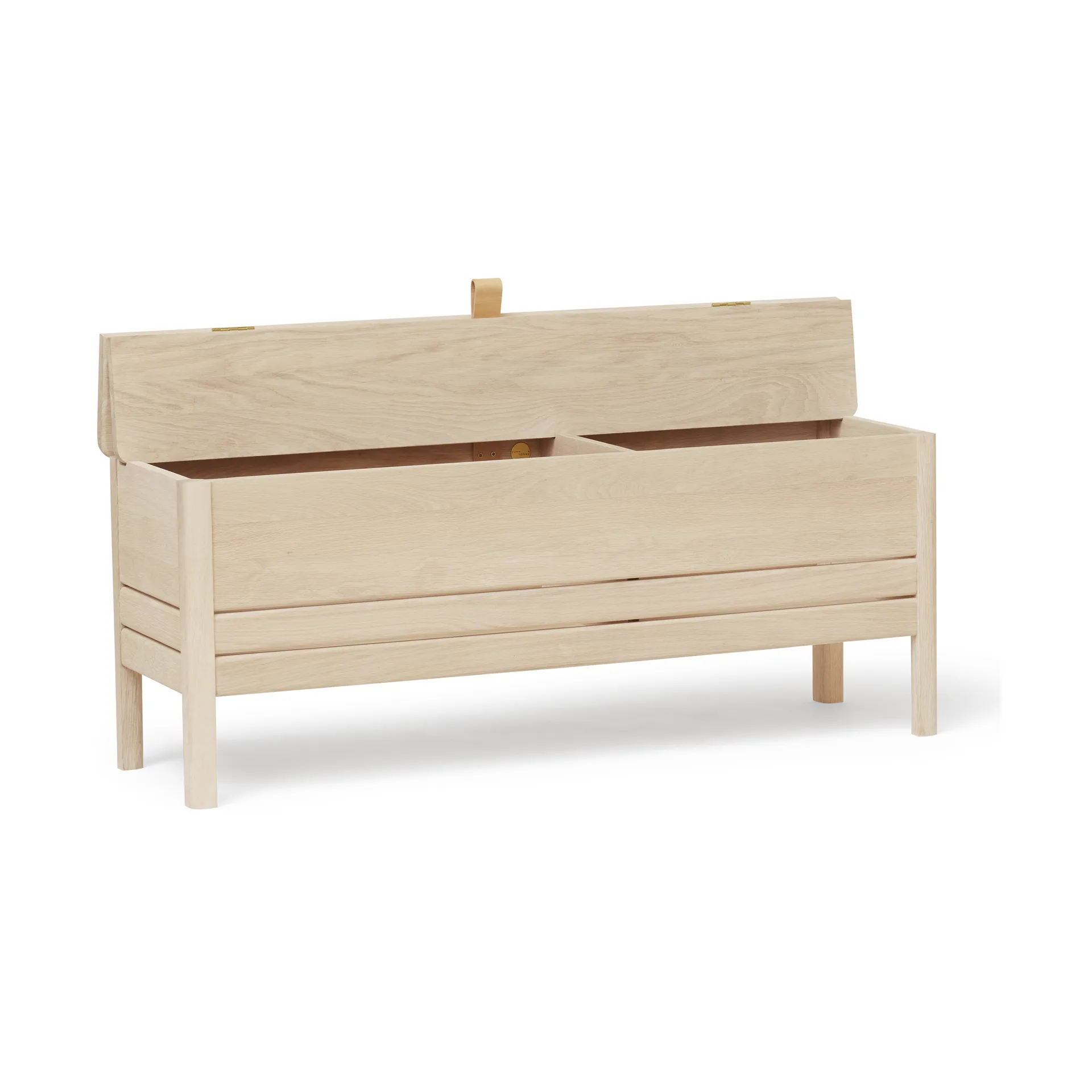 A Line förvaringsbänk 111 cm, Vit ek Form & Refine