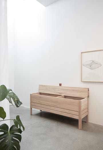 A Line förvaringsbänk 111 cm - Vit ek - Form & Refine