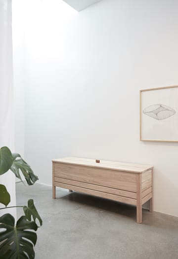 A Line förvaringsbänk 111 cm - Vit ek - Form & Refine