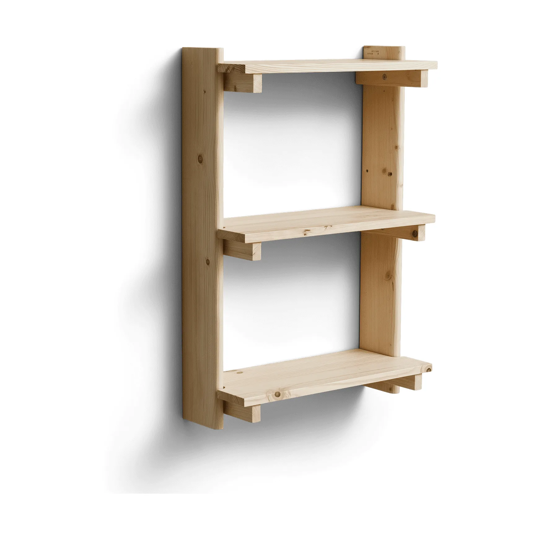 Beam vägghylla 3 hyllor, Furu Form & Refine