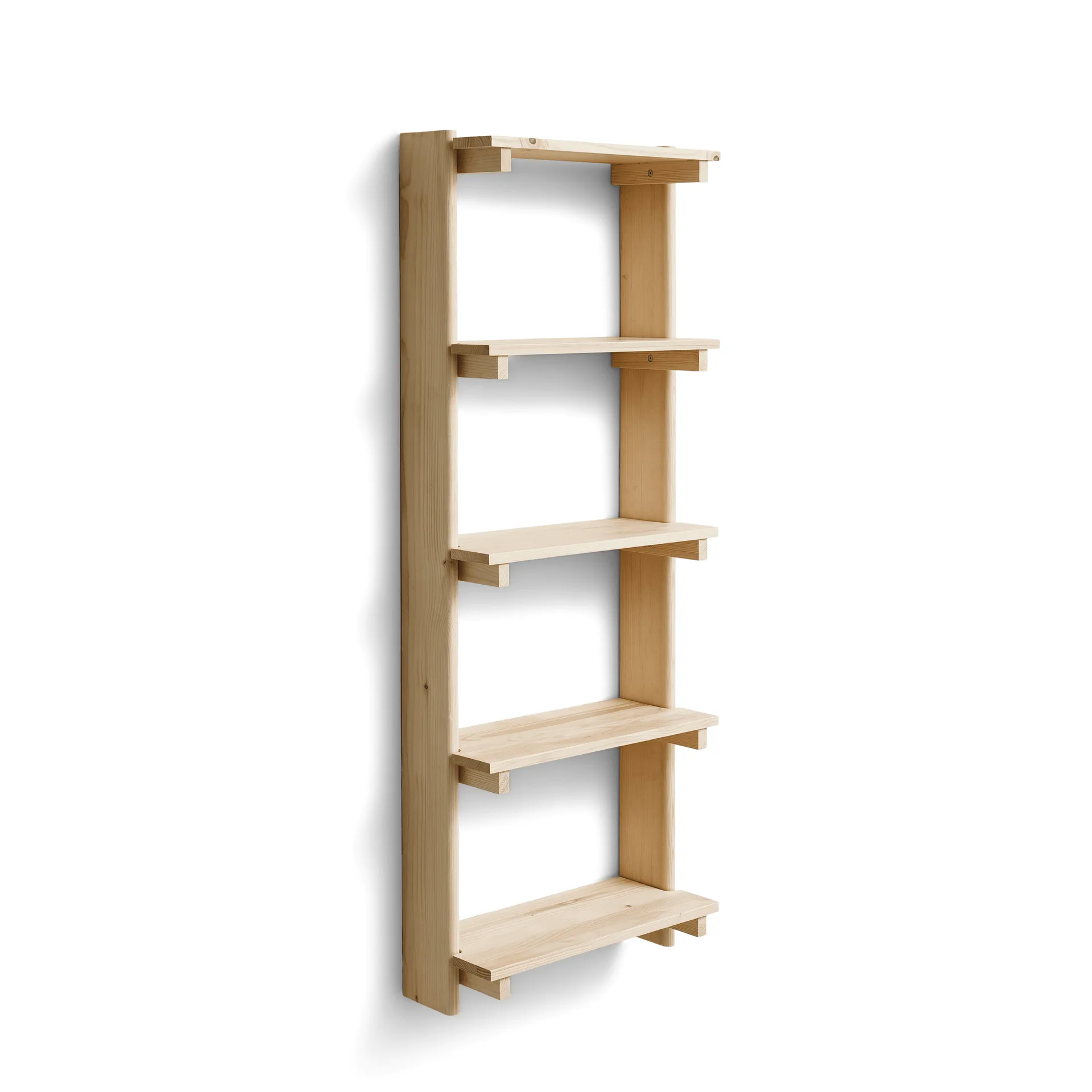 Beam vägghylla 5 hyllor, Furu Form & Refine