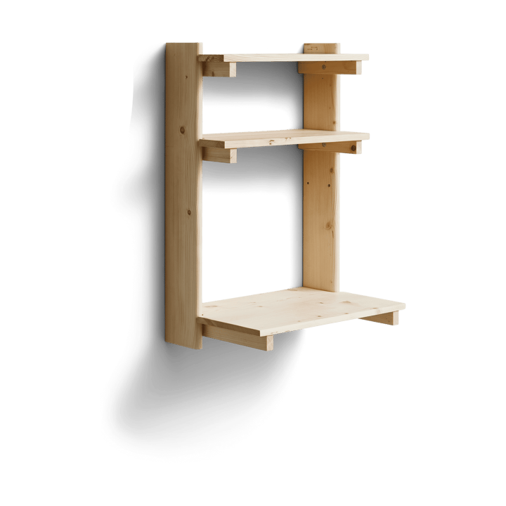 Beam vägghylla med skrivbord, Furu Form & Refine