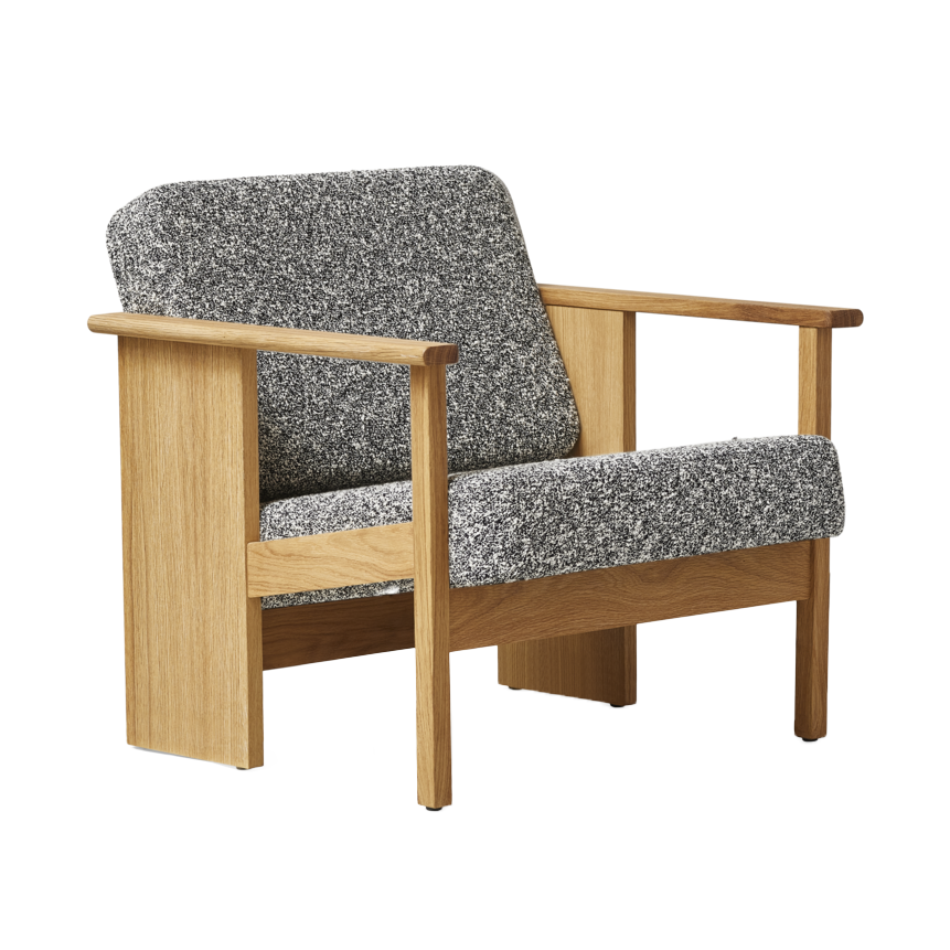 Form & Refine Block loungestol Ek-Zero 0004 | Skandinavisk Design | Stolar | Brun