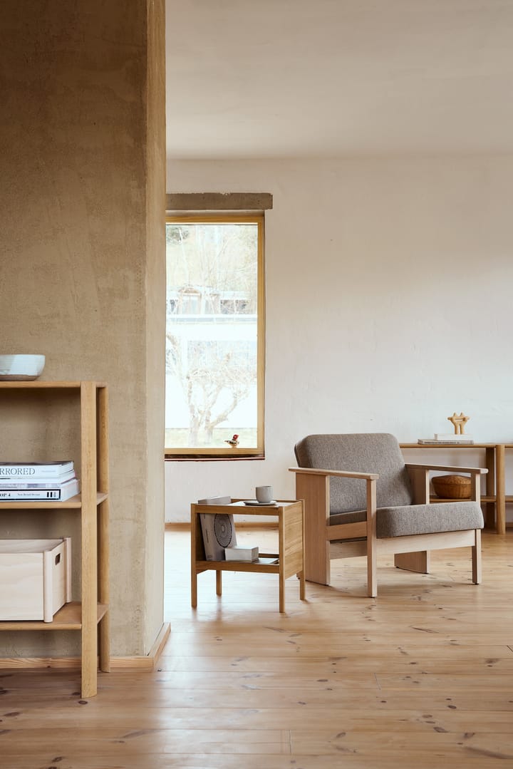 Block loungestol, Vit ek-Hallingdal 65-0227 Form & Refine