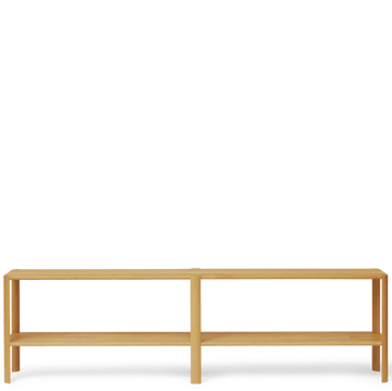 Leaf hylla 2 hyllplan 57x200 cm - Ek - Form & Refine