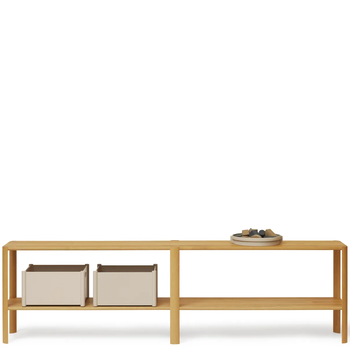 Leaf hylla 2 hyllplan 57x200 cm, Ek Form & Refine